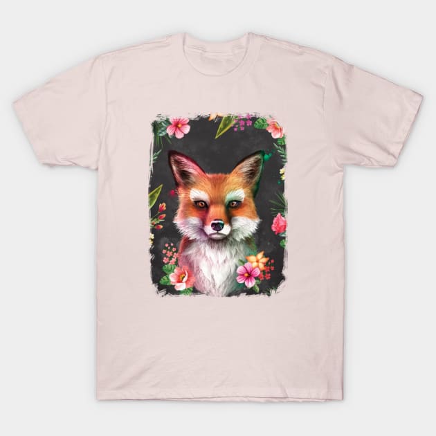Fox of spring T-Shirt by RubyArt